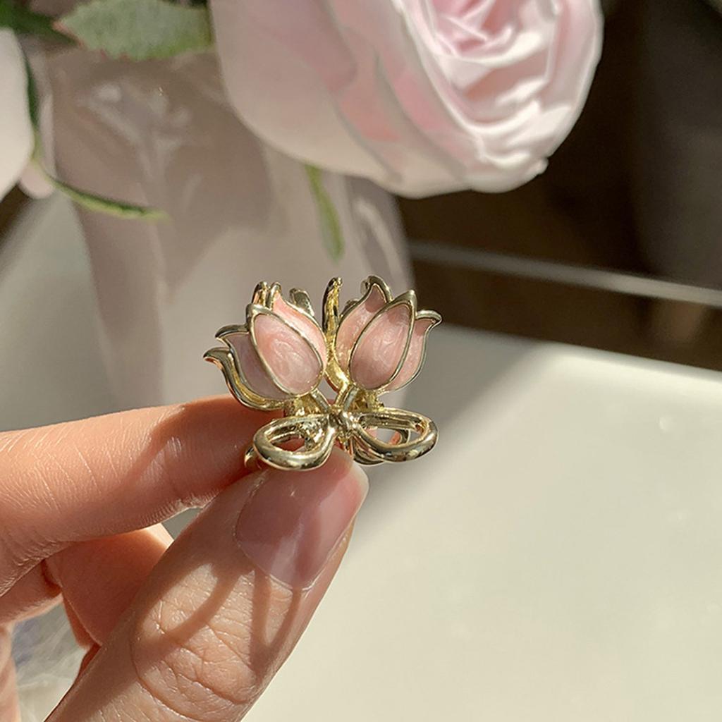 2pcs Mini Flower Hair Clip Headdress Tulip Hair Clip Female Headwear Small Hair Catch Bangs Top Clip Hairpin Shark Clip Claw