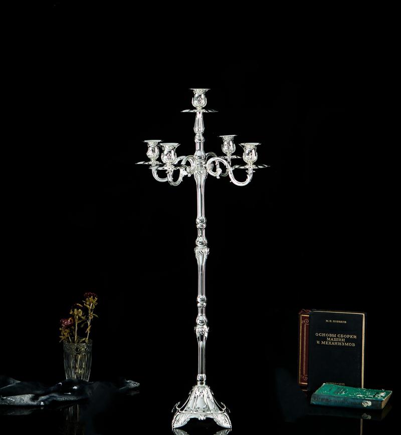 Luxury H65 /85/105cm 5lights Metal Candle Holders Tall Floor Candle Lantern Christmas Decorations For Home Decoration