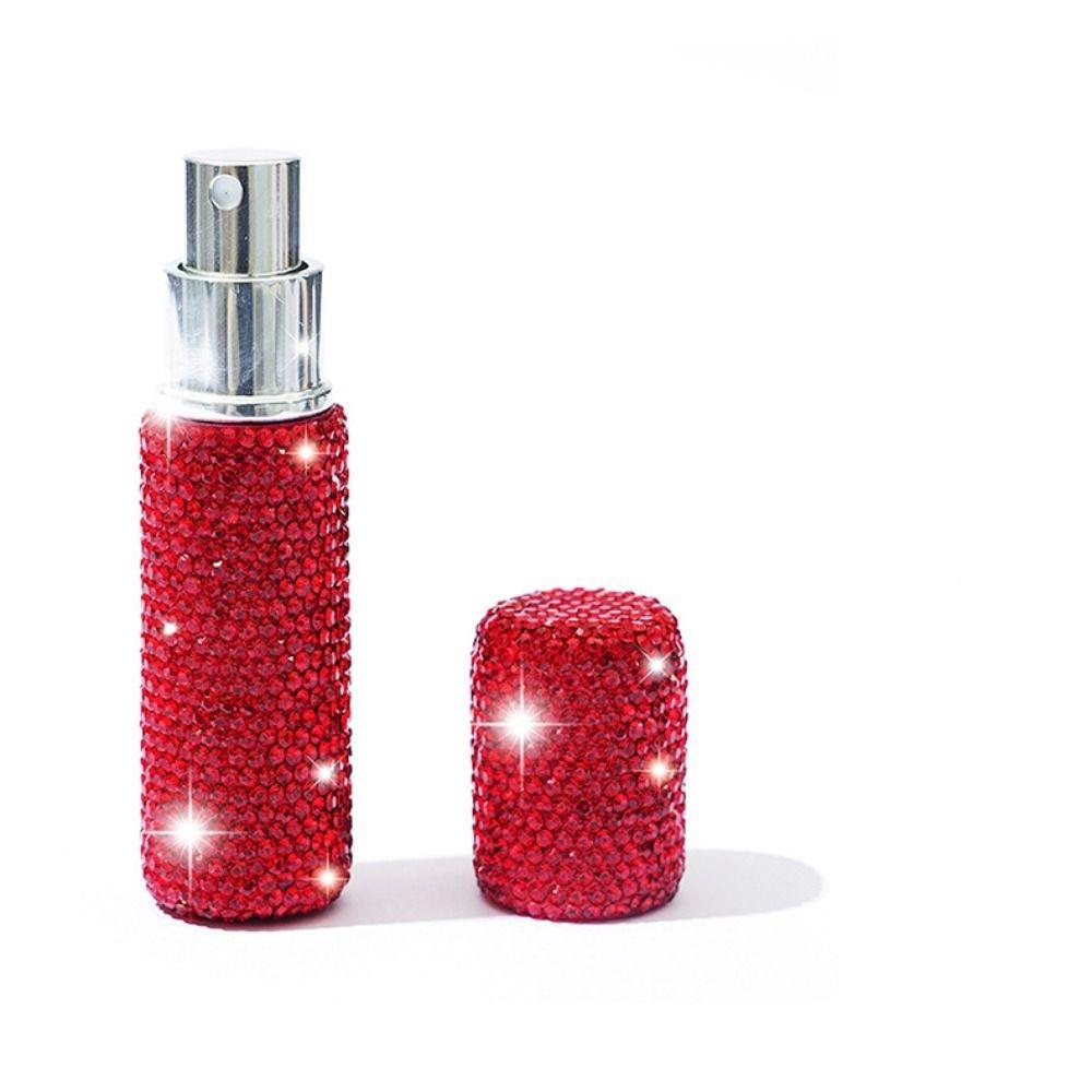 

10ml Perfume Bottle Full Rhinestone Portable Refillable Bottles Glass Empty Storage Container Makeup Tool красный