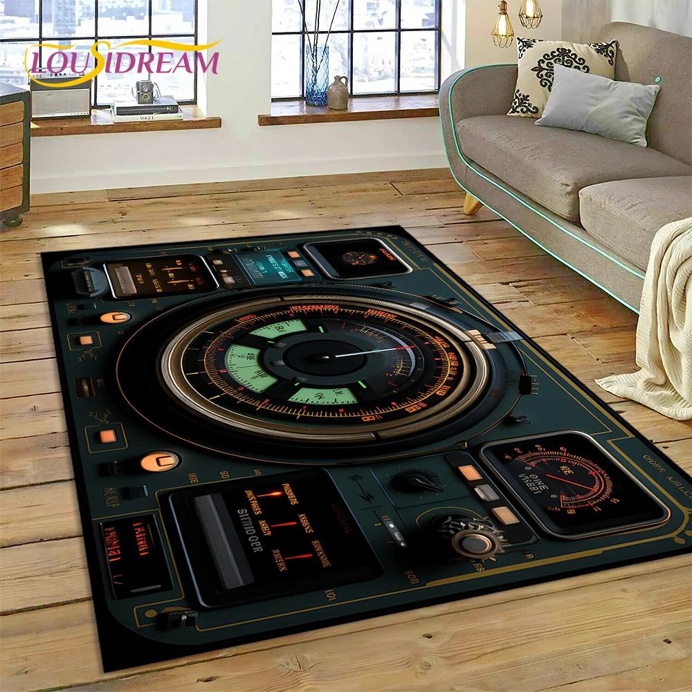 Řízení letadla Kokpit Kabina Kosmická loď Palubní deska Koberec Kobereček pro Obývací pokoj Ložnici, Protiskluzová Dekorace na Pohovku Rohožka Moto