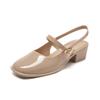 High Heels 2026 Spring and Summer Sandals Women's Coarse Single Shoes Square Toe High Heels
