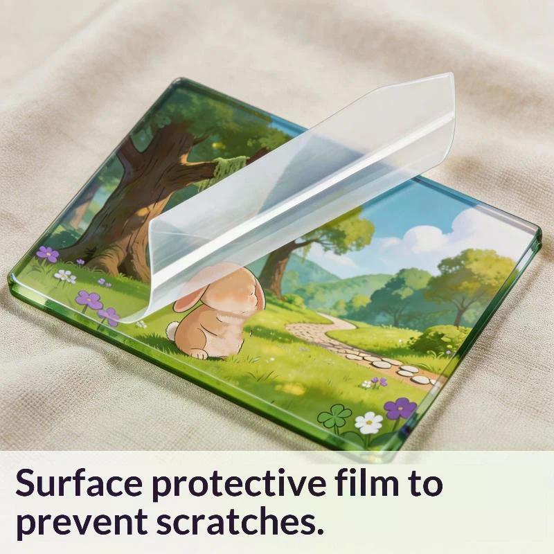 5 Sets DIY Refrigerator Magnet Transparent Acrylic Square Round With Magnetic Sheet Material Package Home Decor Gift For Kids