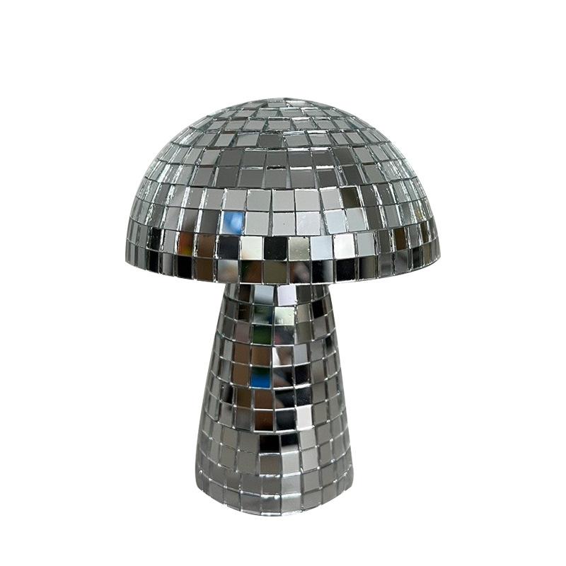 WTEMPO DIY Disco Mushroom Mirror Glass Laser Paper Mushroom Decoration for Home Decoration