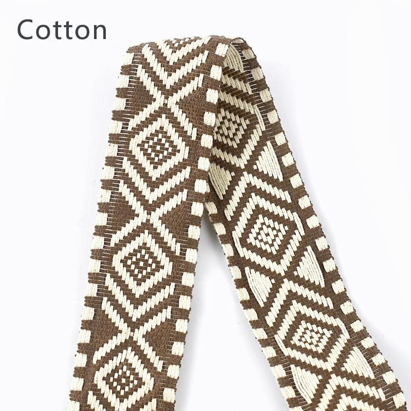 Meetee 2-10M 38mm Jacquard Polyester Cotton Ribbon Band Canvas Bag Strap Belt Decorative Bias Webbing Tape Sewing Accessories