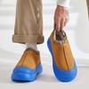 Color matching thick-soled bag head snow slippers for men and women, velvet in autumn and winter to keep warm, lazy people wear bags and cotton shoes