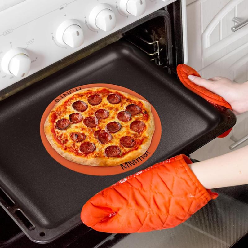 1/3 Stück runde perforierte Silikon-Backmatte, Antihaftbeschichtete wiederverwendbare Backbleche, Für Pizza, Brot, Kuchenform, Heißluftfritteuse, Ofen