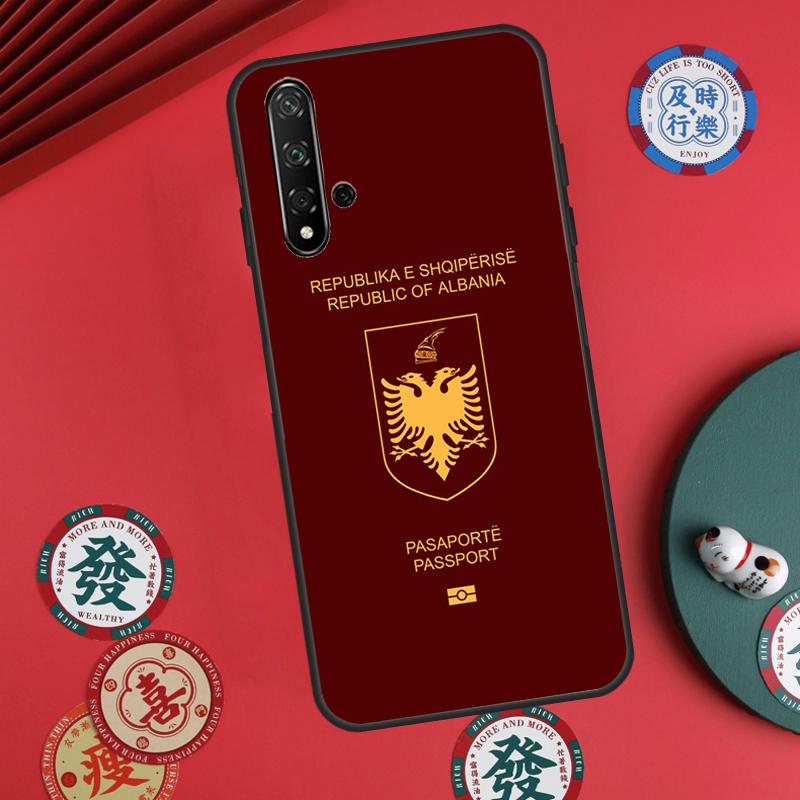 Albania Flag Eagle For Huawei Nova 11 Pro 9 10 SE Y60 Y70 Y90 Y61 Y91 Y72 Y73 12i 11i 8i P20 P30 P40 Lite Case