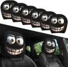 Holiday Themed Car Headrest Covers Big Eyed Cartoon Print For Christmas Halloween Travel Commuting Accessories