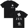 Unisex Women Fashion Hip Hop Vintage Popular T-shirt French Rapper Jul Graphic Classic T Shirt Oversized Cotton Casual Short Sleeve