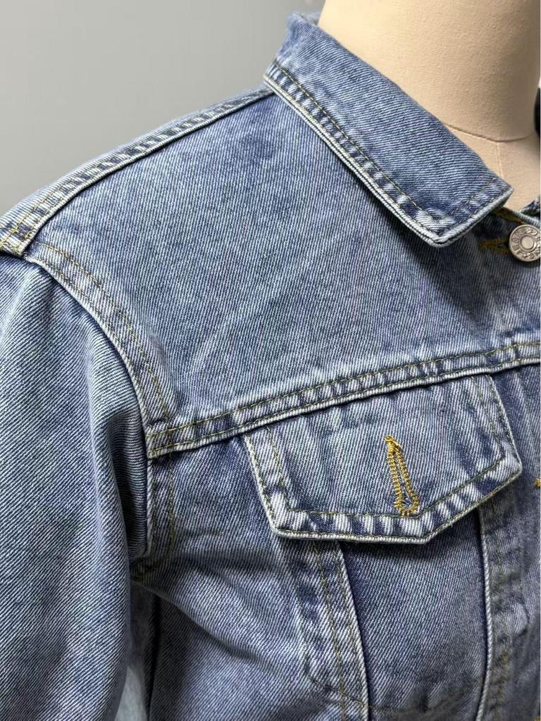 Neue Europäische und Amerikanische Damen Kurze Jeansjacke - Figurbetonte Damen Oberbekleidung