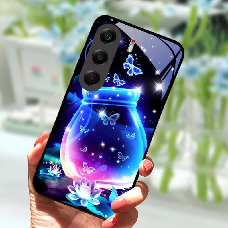 Phone Cover For Tecno Camon40 40Pro 4G Fashion Tempered Glass Anti Drop Protection Shell For Tecno Camon 40 Pro Case CM6 Funda