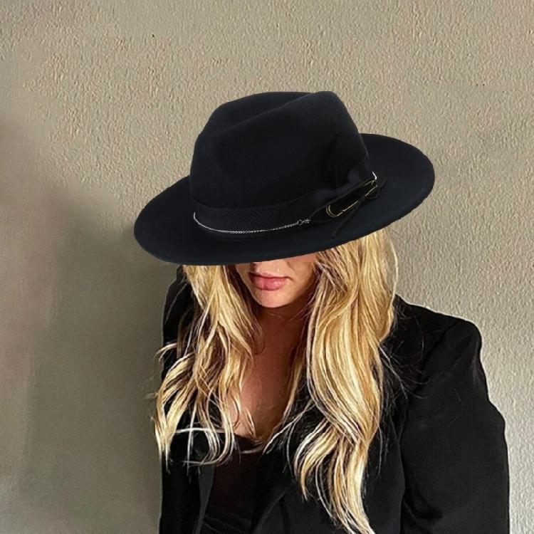 Klasyczny Kapelusz Homburg Kapelusz Panama Prezent dla Chłopaka Cylinder z Szerokim Rondem