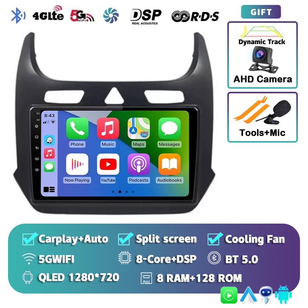 Android 14 Carplay Car Radio for Chevrolet Cobalt 2 2011-2018 Multimedia Video Player WIFI+4G GPS 2Din DVD Head Unit Stereo QLED