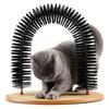 Cat Toy Arch with A Massage Grooming Rubbing Brush Multifunctional Cat Hair Brush Cat Scratching Toy for Cat Kittens Interactive