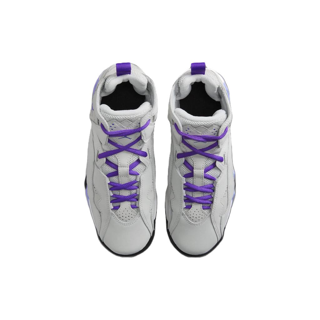 Air Jordan Jordan True Flight GS Base Grey Purple Venom Kids Sneakers Light-Base-Grey White Black 343795-052