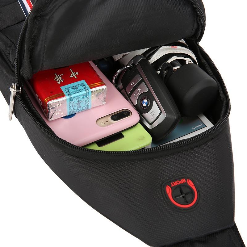 Neue Brusttasche Herrentasche Einzelschulter Umhängetasche Lässige diagonale Umhängetasche Oxford-Stoff Brust schräg Rucksack Trendige kleine Herrentasche