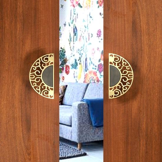 

15.24 Cm Brass Door Handle Pair Door Handles for Main Door Wardrobe Handles Door Pulls for Glass Doors Standard, Pack Of 2