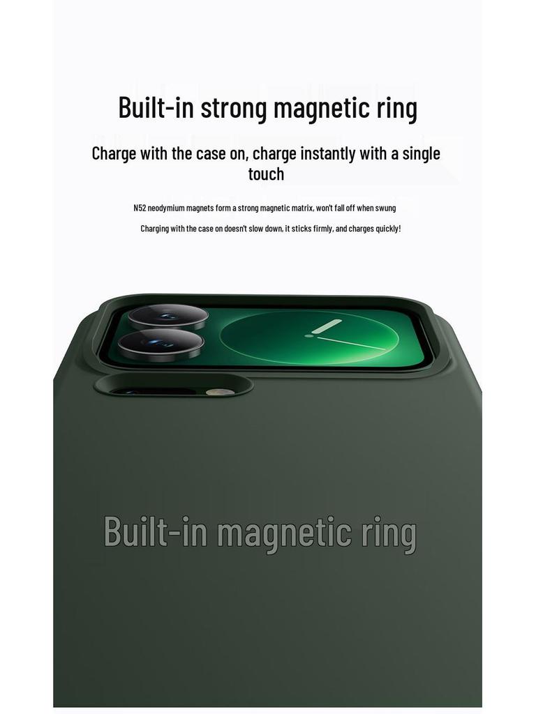 Magnetic Charging Drop-Proof Liquid Silicone Case for Xiaomi 17 Pro Max