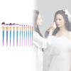 Pattern Spiral Mermaid 12 Piece Makeup Brush Collection Long Supplies Handles