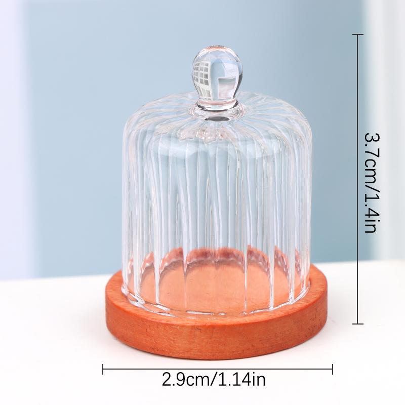 

1Комплект 1:12 кукольный домик, миниатюрная прозрачная стеклянная крышка, крышка для торта, десерта, кофейный поднос, кухонный декор, игрушка, аксессуары для кукольного дома