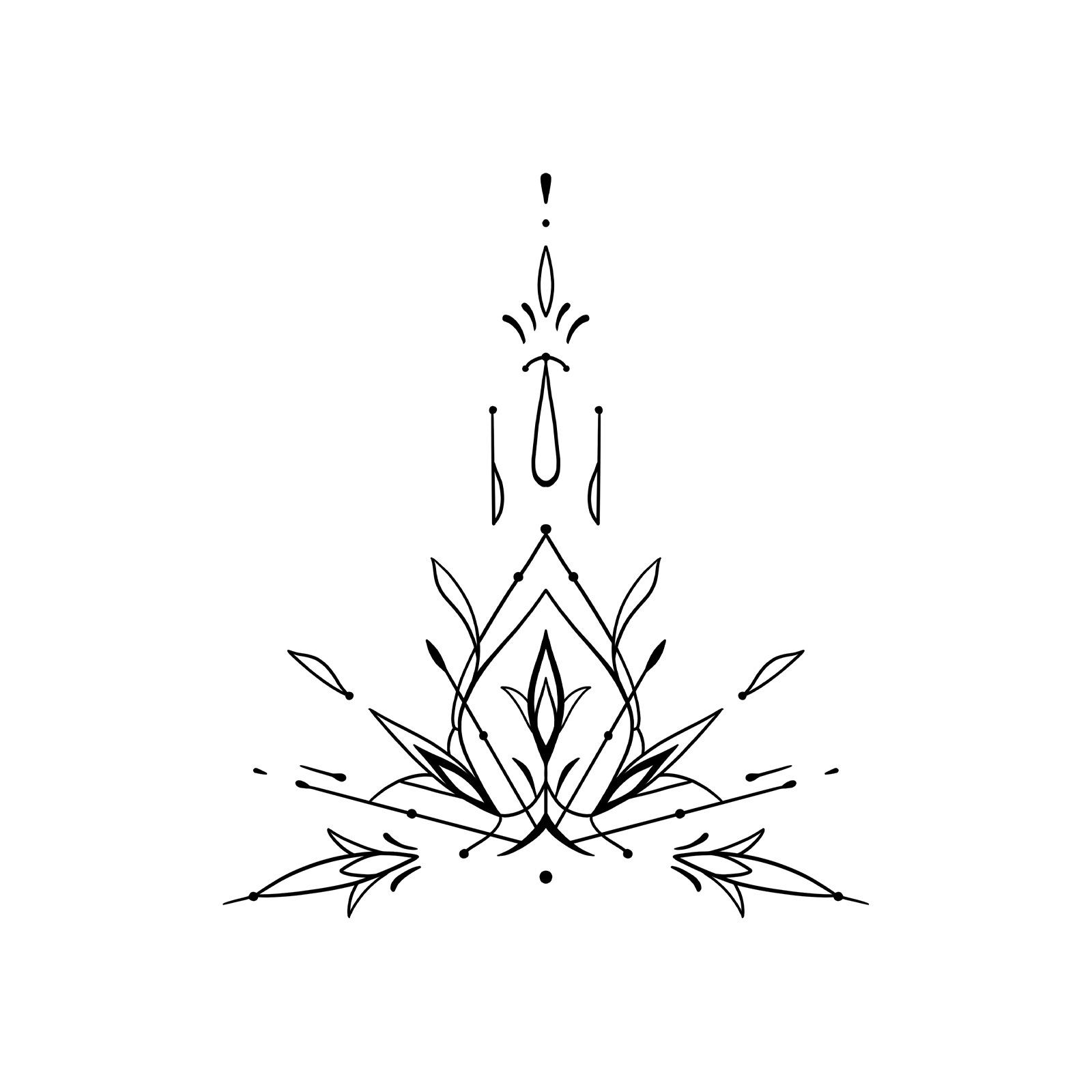 Ins Personality Sun Moon Stars Thorn Totem Lines Multi-Picture Finger Disposable Temporary Tattoo Sticker 7*10CM