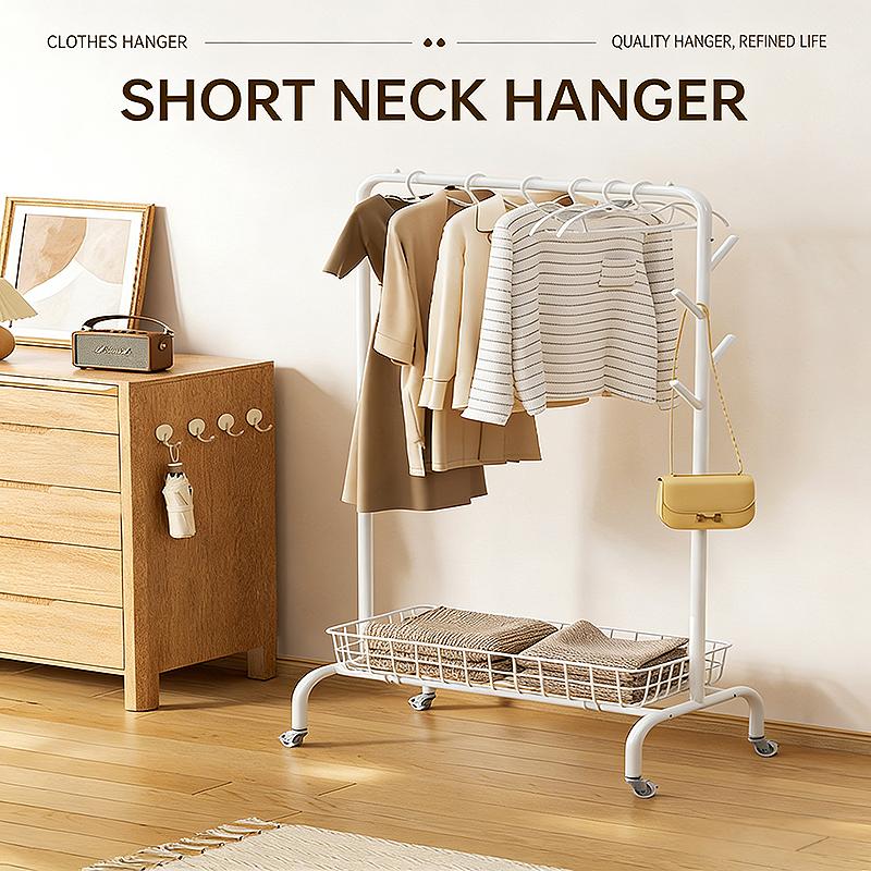 Wide Shoulder Clothes Hangers 10 Pack Non Slip Mark Free with Short Neck for Suit Shirts Coats Home Wardrobe Closet