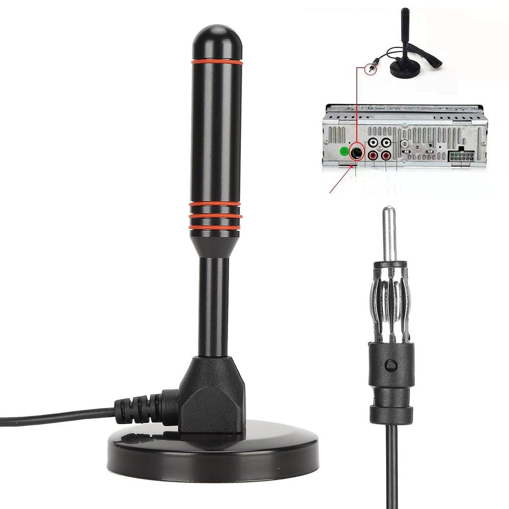 Car Radio Antenna,Universal Car AM FM Radio Antenna,Suction Cup Radio Antenna with Base,Antenna Signal Amplifier for Car TV