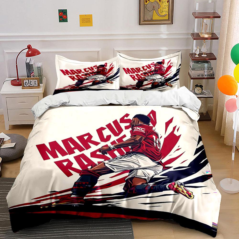 Marcus Rashford Bedding Set Bedding Duvet Cover Set Duvet Cover Pillowcases  (1 * Duvet Cover 2 * Pillowcases, without duvet insert) 135x200cm
