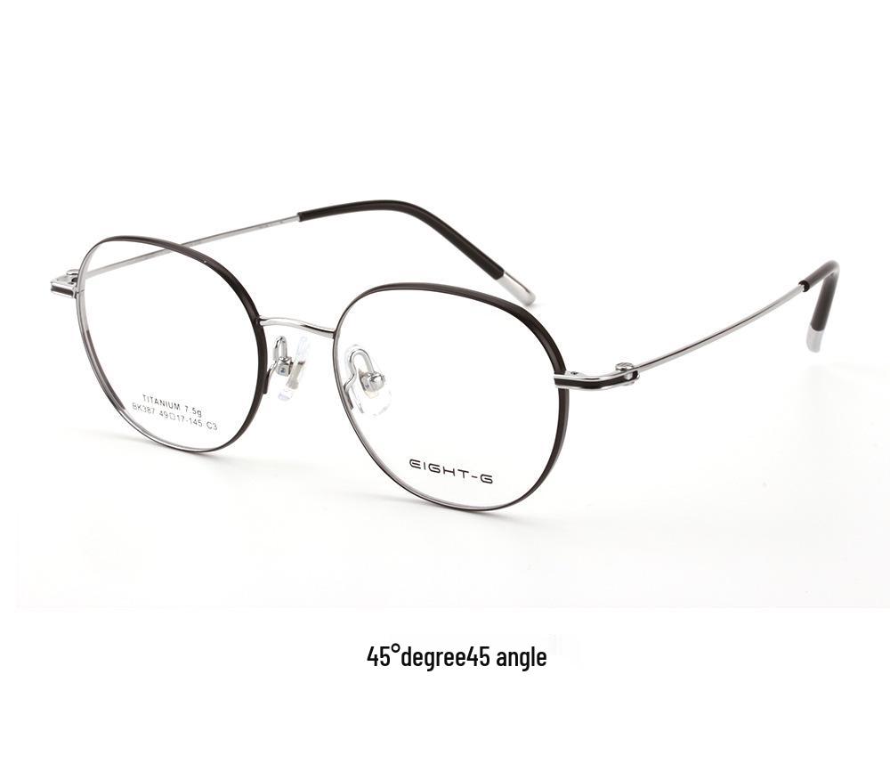 Women's Pure Titanium Small Frame Eyeglasses with Myopia Lenses - Fashionable & Simple Design for Youth