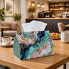 1pc Party Tissue Box,Modern Abstract,Multifunctional Tissue Holder,Fluid Liquid Art Swirl Wave,Outdoor Party Supplies, Everyday Desktop Tissue Storage