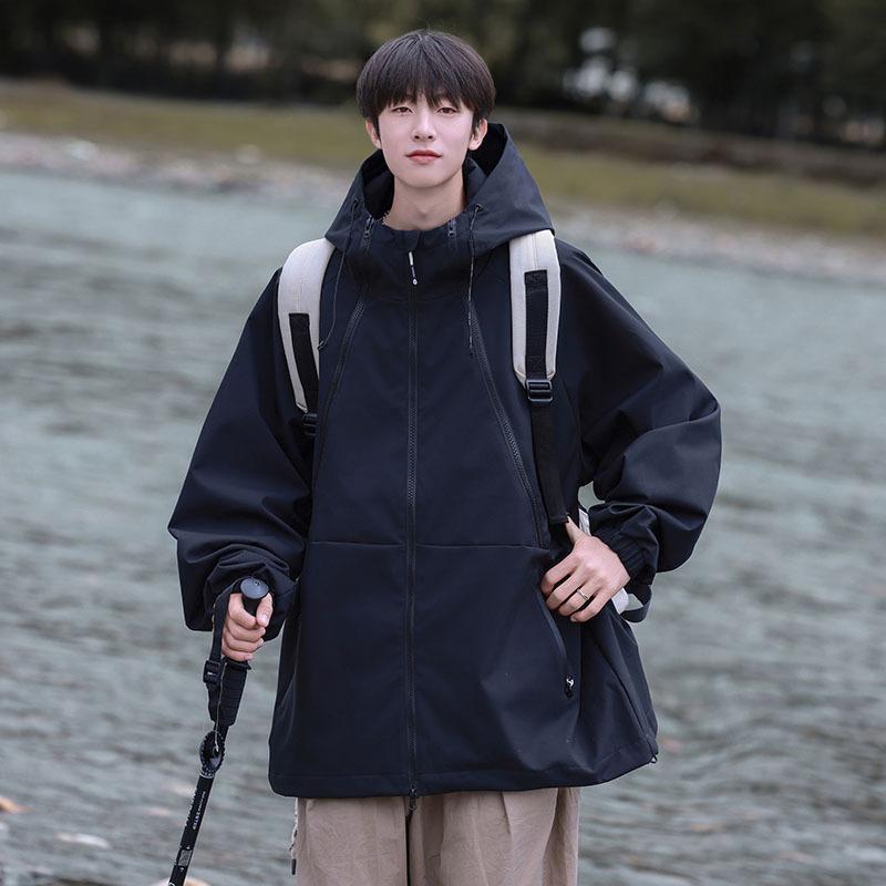 Chaqueta para hombre y mujer, para primavera, estilo pareja, chaqueta softshell, para hombre, impermeable, cortavientos, deportes de ocio, desmontable