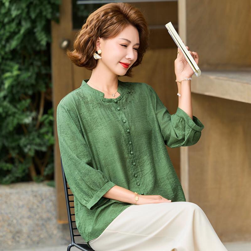 Pastel Summer Embroidered Women s Pullover Blouse 2XL