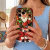 Wavy Glossy Soft TPU Shockproof Phone Cover, Classic Xmas Protective Case For iPhone 16 15 14 13 12 Series, Holiday Gift For Family Friends