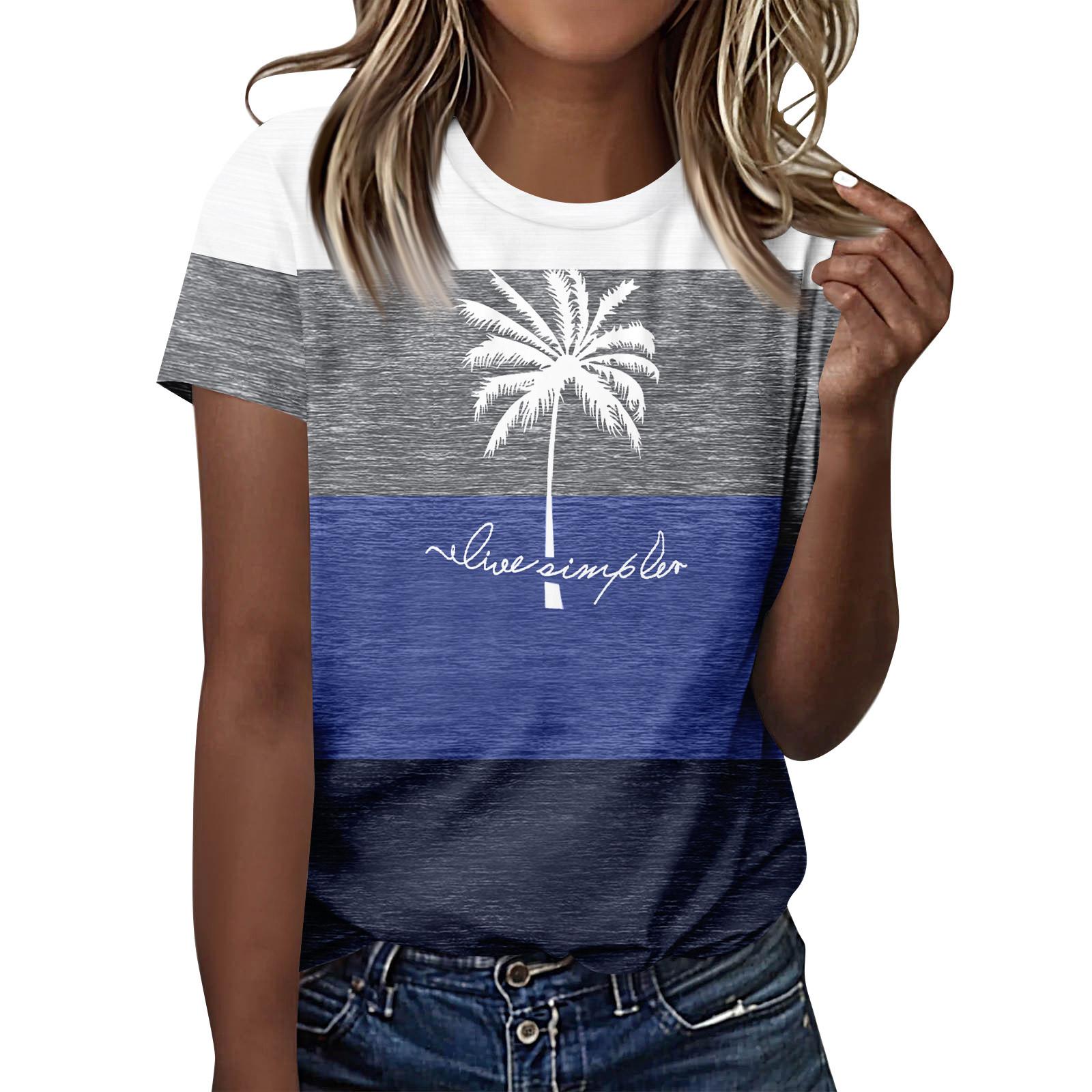 

Женские футболки, женские топы с короткими рукавами, нарядные летние повседневные модные блузки с круглым вырезом, топы-туники, День независимости XL