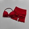 Yoga Set for Women, Breathable Quick-Dry Fitness Training Wear, Beautiful Back Design, Supportive Bra, High-Waisted Butt-Lifting Shorts for Summer