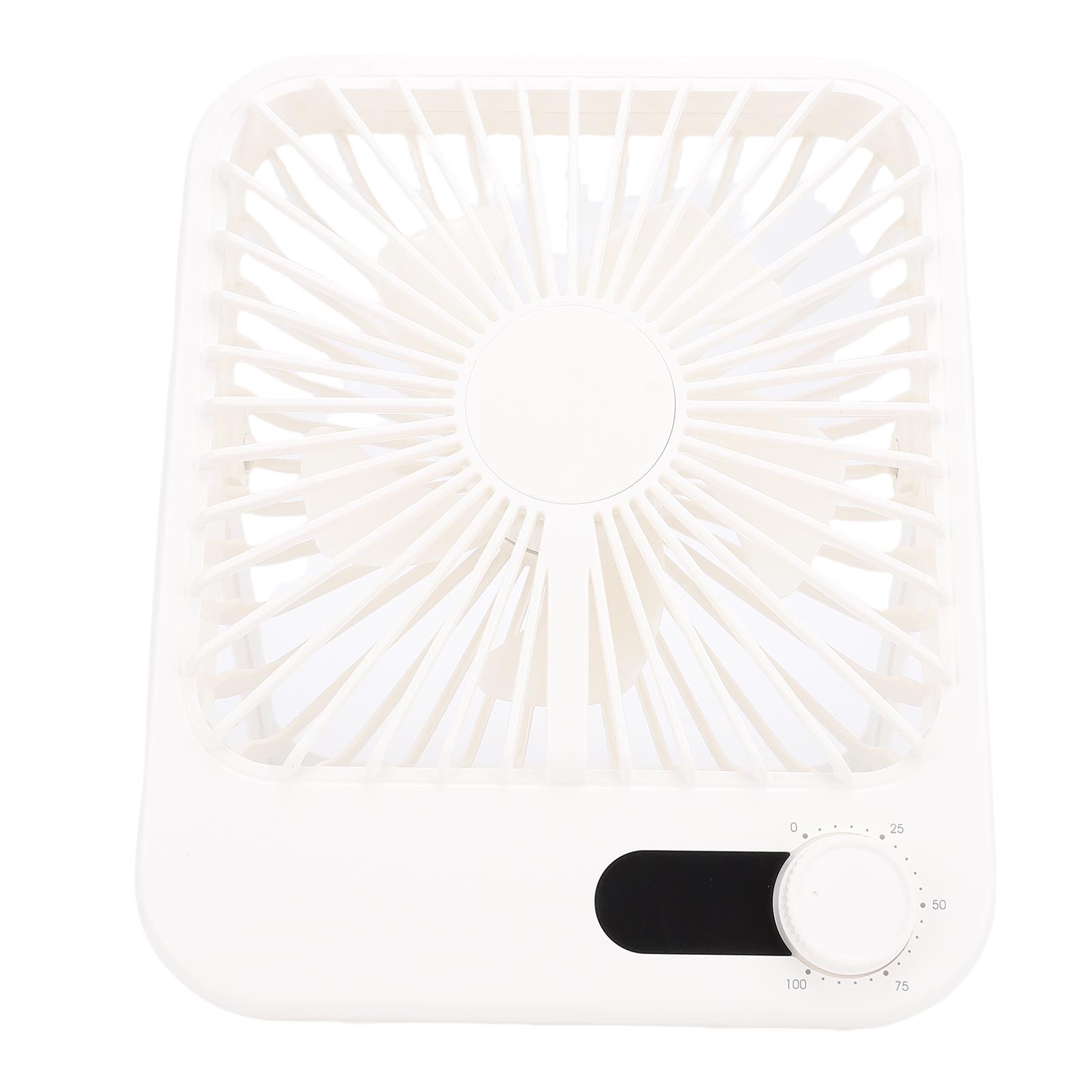 

USB Desk Fan Quiet 100 Speeds Rechargeable 1000mAh LED Display Folding Desktop Small Personal Fan For Travel Office Bedroom білий