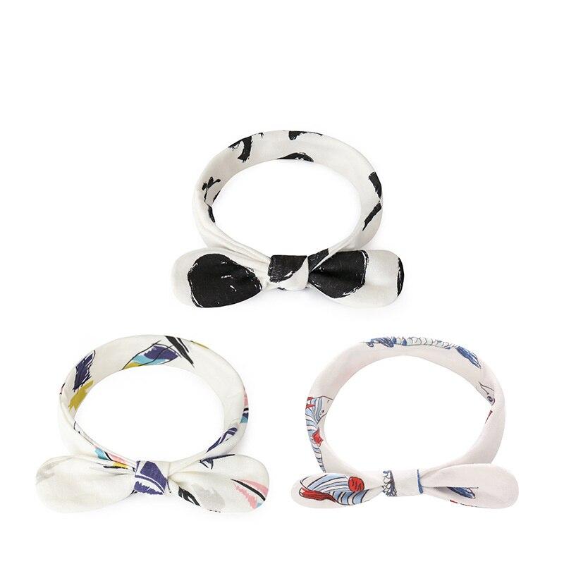 3 Stück Baby Stirnband Mädchen Haarschmuck Floral Schleife Baby Haarband Baumwolle Flamingo Säuglings Kopfbedeckung Kinder Mädchen Stirnbänder