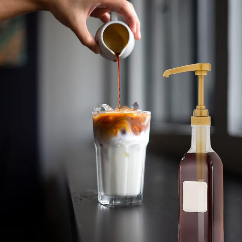 4pcs Coffee Syrup Pump Dispenser Syrup Pumps for Coffee Syrup Bottle Coffee Syrup Pump Dispensers Kitchen Supplies