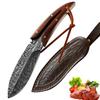 Кухонный нож с рисунком пера, нож для обвалки в ножнах, ножи из нержавеющей стали для фруктов, идеально подходят для кухни, готовки, домашнего хозяйства