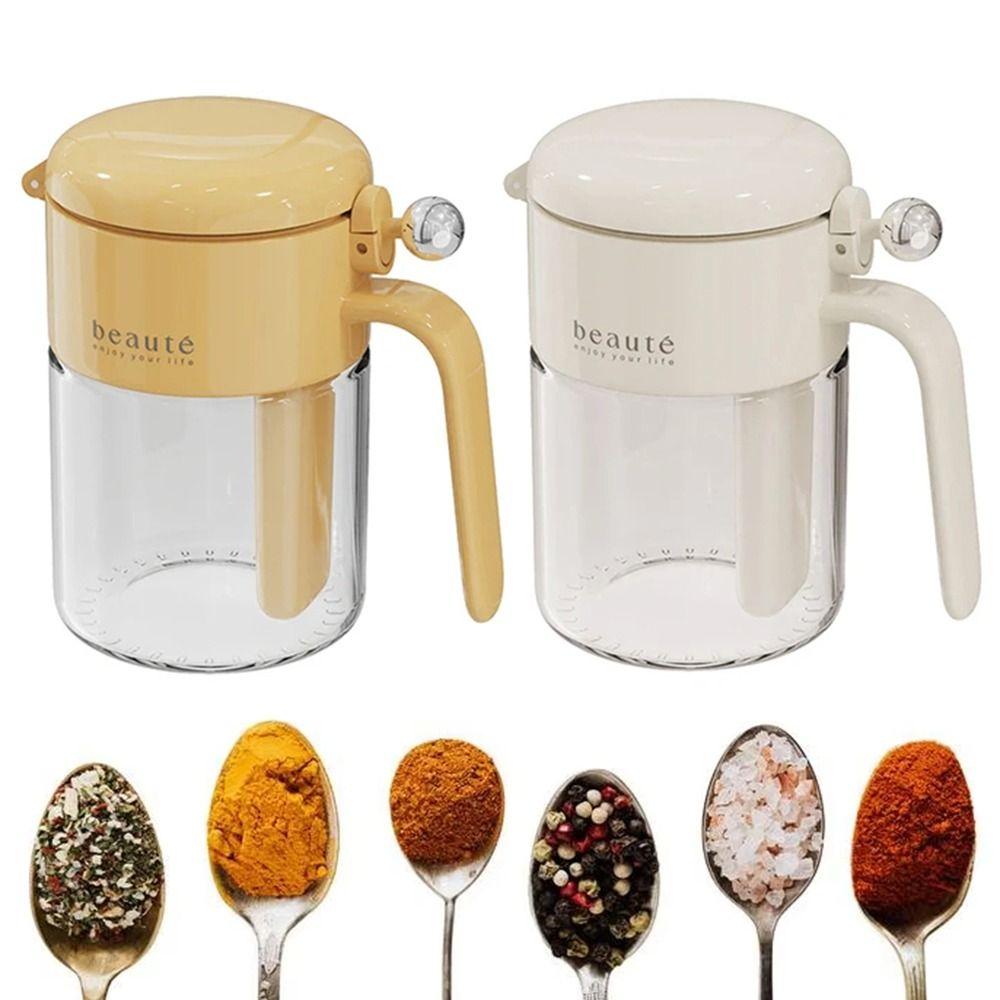 

Leak-proof Sugar and Salt Container Glass Condiment Storage Container Spice Tank Kitchen Supplies жовтий