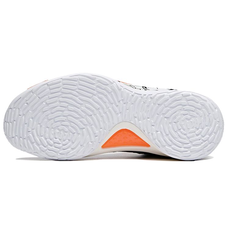 Anta Zapatillas de Baloncesto de Caña Alta con Amortiguación KT5 Antideslizantes Resistentes al Desgaste para Mujer Zapatillas Blancas Negras Naranjas 122011101-5