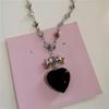 Chic Heart Pendant Necklace Sturdy Alloy Jewelry Elegant Clavicle Chain Perfect For Daily Wear Parties Gifts