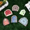 6 Pcs Garden Fairy Gnome Elf Miniature Figurines Window Door Home Garden Ornaments Art Sculpture Tree House Door Statue
