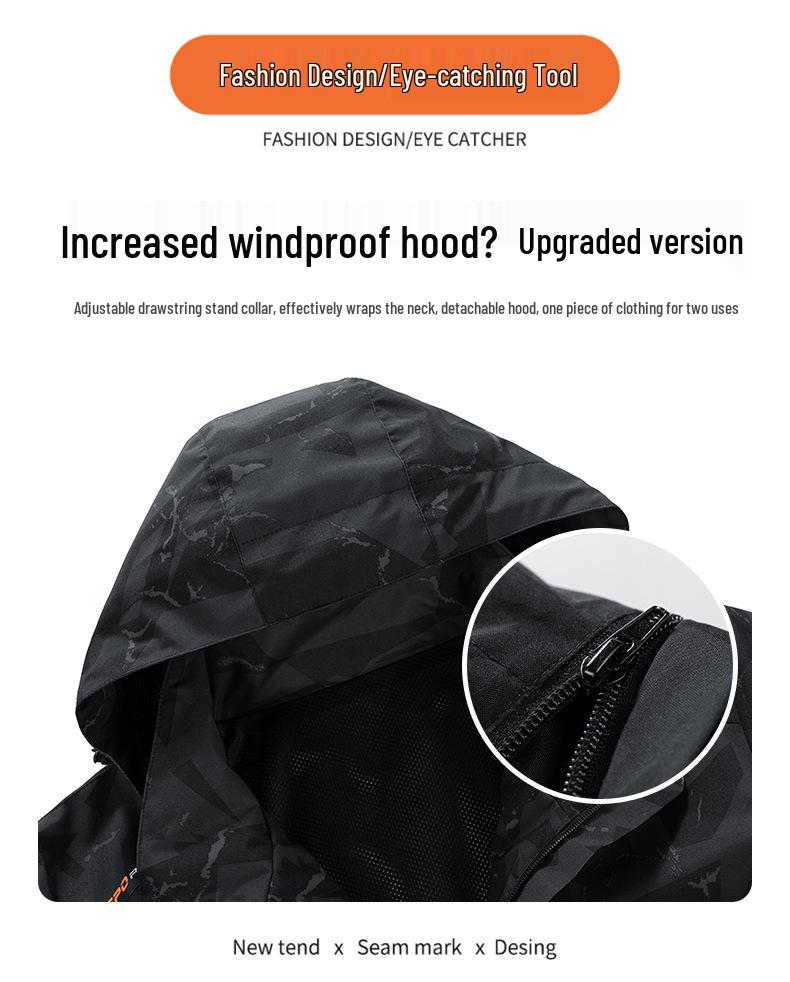 Herren Tarnung Wasserdichte Skijacke - Herbst/Winter Outdoor Winddichte Freizeitkleidung