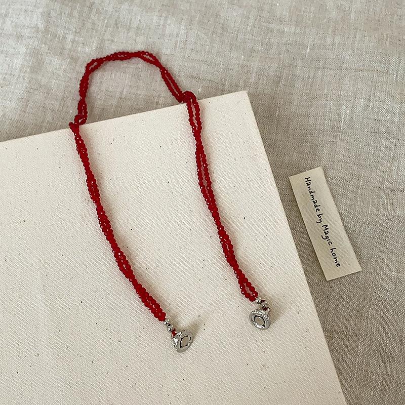 

Магнітне Двошарове Намотування Кришталеве Намисто з Бісеру Жіноча Нішева Висококласна Унікальна Вишукана Універсальна Нашийний Ланцюжок Ланцюжок на Ключицю