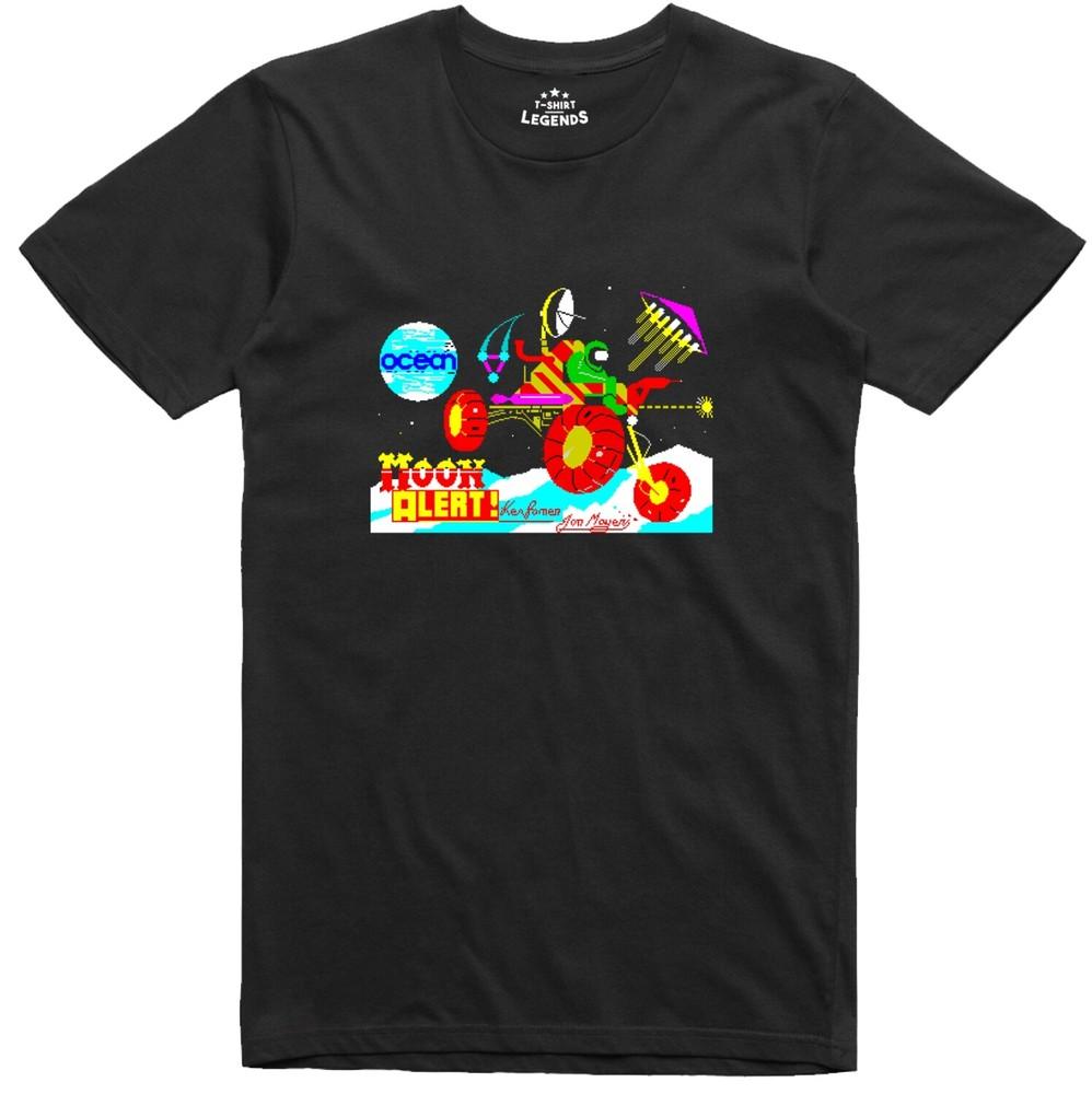 Moon Alert T Shirt Spectrum 48k Commodore 64 Retro Officially Licensed Tee