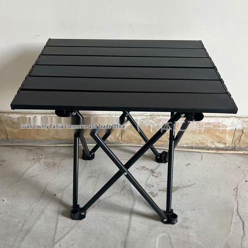 Portable Outdoor Carbon Steel Folding Table for Camping and Barbecues