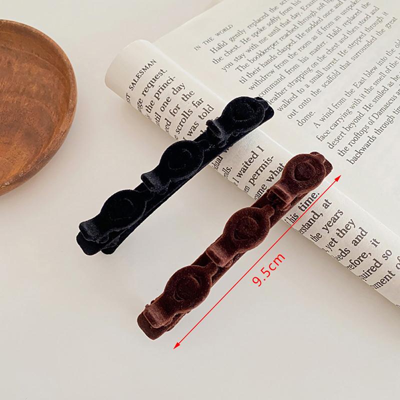 Flocked Bangs Hair Clip Black Headwear Women Cute Barrettes Hairgrip Alice Braided  Hairpins Hair Accessories