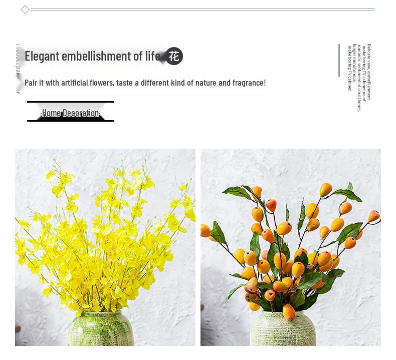 Nordic Ceramic Luxury Vase for Living Room - Minimalist Flower Arrangement Decor