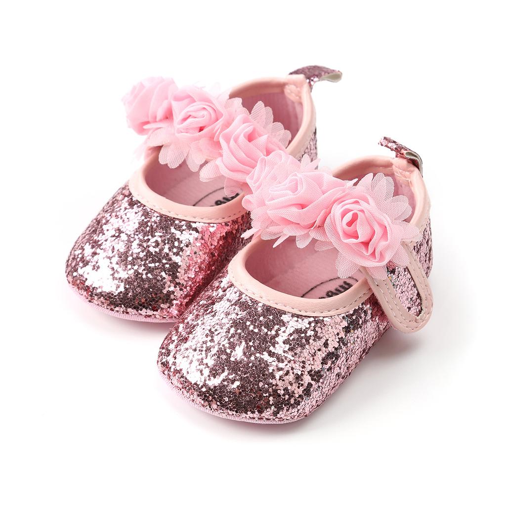 MYGGPP Bright Rose Dětské boty Boty pro princezny Boty pro batole Model s podrážkou z měkké spodní tkaniny